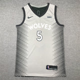 Minnesota Timberwolves #5 Anthony Edwards Timberwolves 5 Gray s-xxl Style 2
