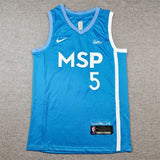 Minnesota Timberwolves #5 Anthony Edwards Timberwolves 5 Light Blue s-xxl Style 2
