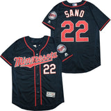 Minnesota Twins #22 Miguel Sano Twins 22 Navy Elite Style 2