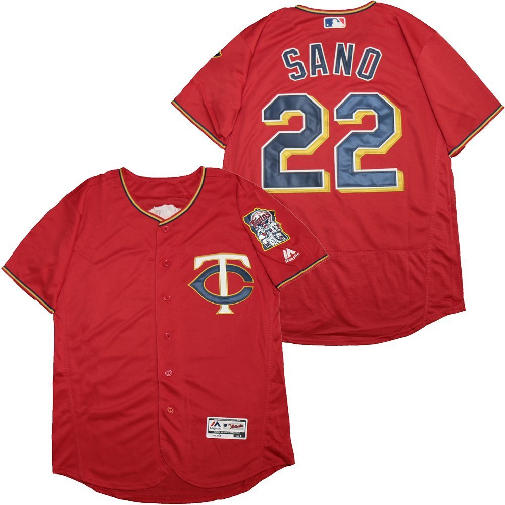 Minnesota Twins #22 Miguel Sano Twins 22 Red Elite Style 2