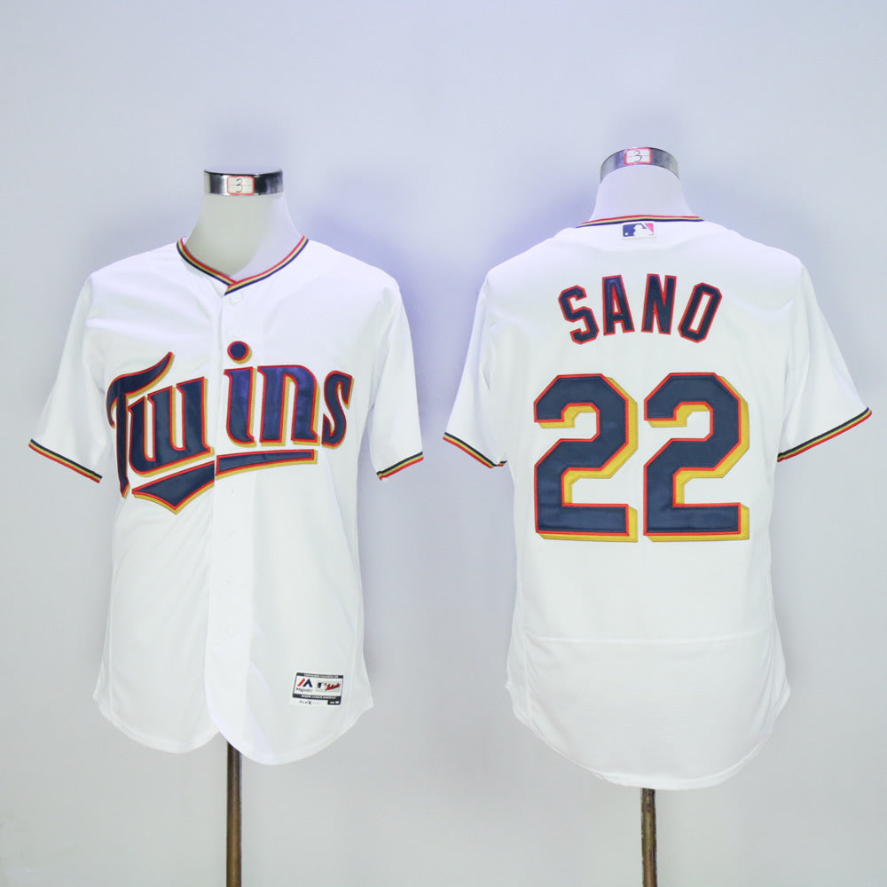 Minnesota Twins #22 Miguel Sano Twins 22 White Elite
