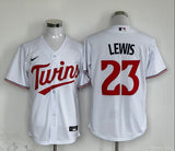 Minnesota Twins #23 Royce Lewis Twins 23 White Fan