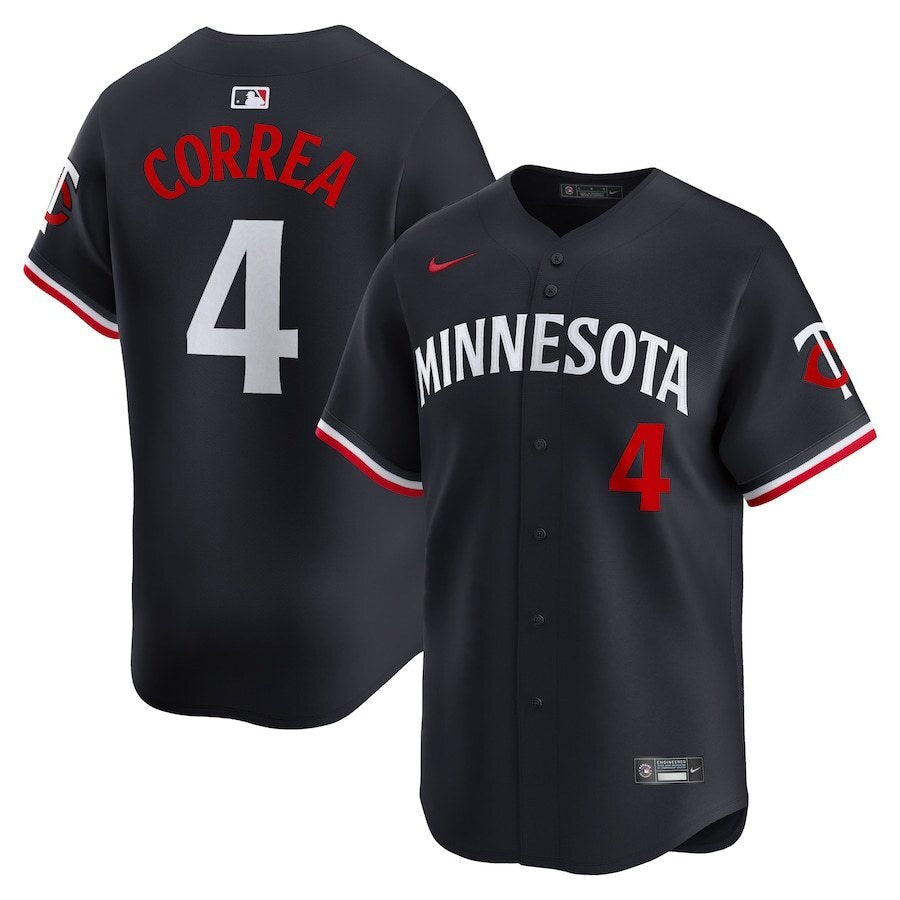 Minnesota Twins #4 Carlos Correa Alternate Limited Player Jersey – Navy