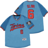 Minnesota Twins #6 Tony Oliva Twins 6 Blue Pullover Inverted Style 2