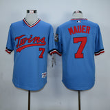 Minnesota Twins #7 Joe Mauer Throwback Jersey