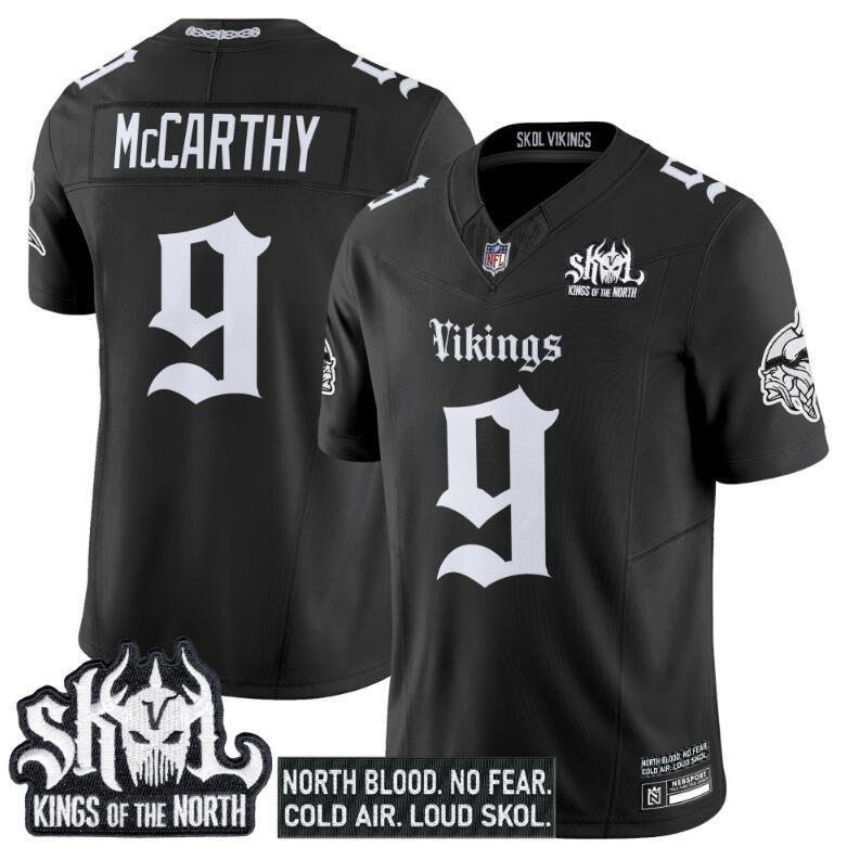 Minnesota Vikings Active Player Custom Black 2025 F.U.S.E. Kings Of The North Style 2