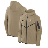 Minnesota Vikings Tan Tech Fleece Full-Zip Windrunner Hoodie