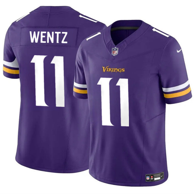 Minnesota Vikings #11 Carson Wentz Purple 2024 F.U.S.E. Vapor Untouchable