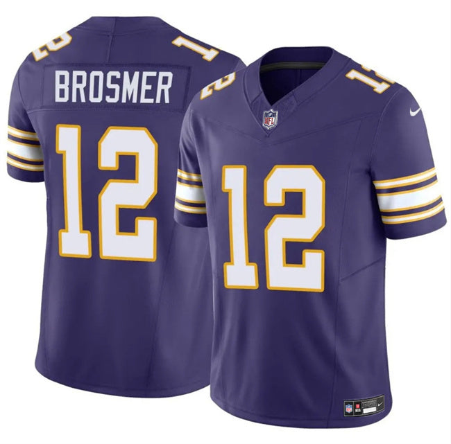 Minnesota Vikings #12 Max Brosmer Purple 2025 F.U.S.E. Throwback Vapor