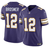 Minnesota Vikings #12 Max Brosmer Purple 2025 F.U.S.E. Throwback Vapor