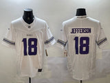 Minnesota Vikings #18 Justin Jefferson Vikings Retro V3 Style 2
