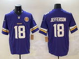 Minnesota Vikings #18 Justin Jefferson Vikings Retro V3 Style 5