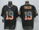 Minnesota Vikings #19 Adam Thielen USA Flag Fashion Black Elite Jerseys
