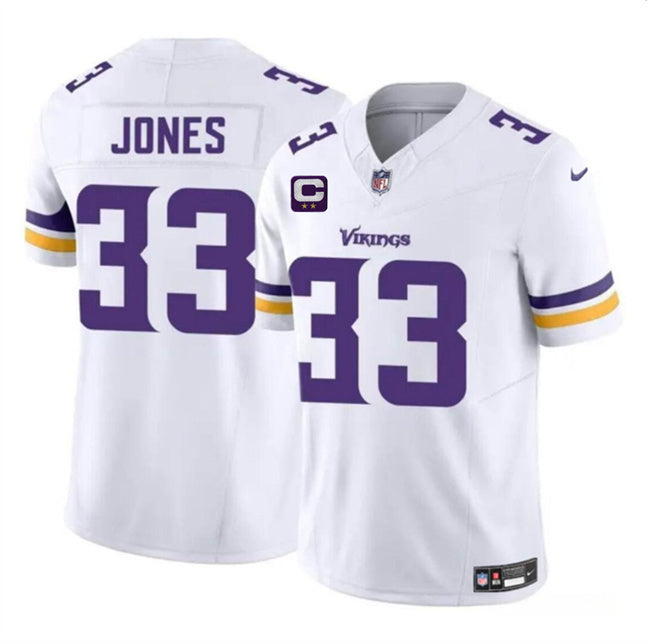 Minnesota Vikings #33 Aaron Jones White 2025 F.U.S.E. Vapor Untouchable Limited