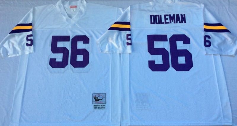 Minnesota Vikings #56 Chris Doleman Throwback Style 2