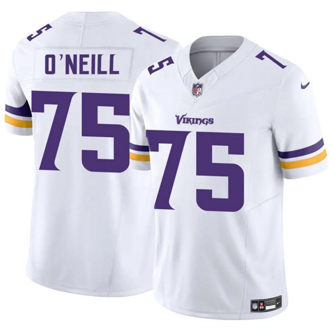 Minnesota Vikings #75 Brian O’Neill White 2025 F.U.S.E. Vapor Untouchable Limited