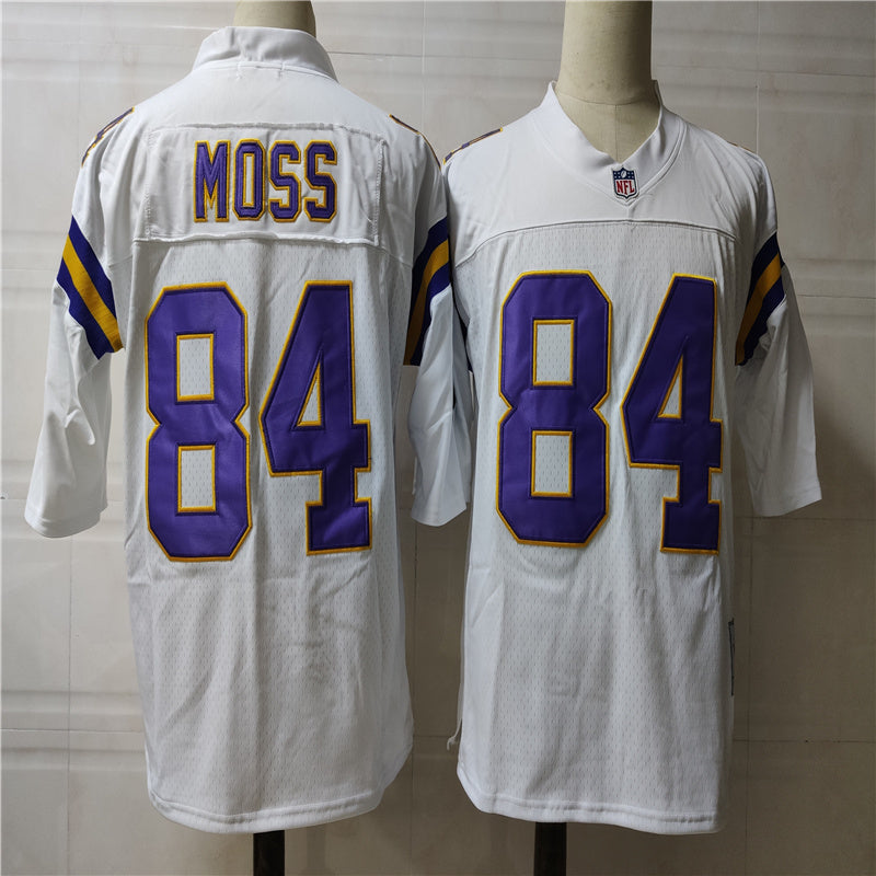 Minnesota Vikings #84 Moss Vikings #84 White
