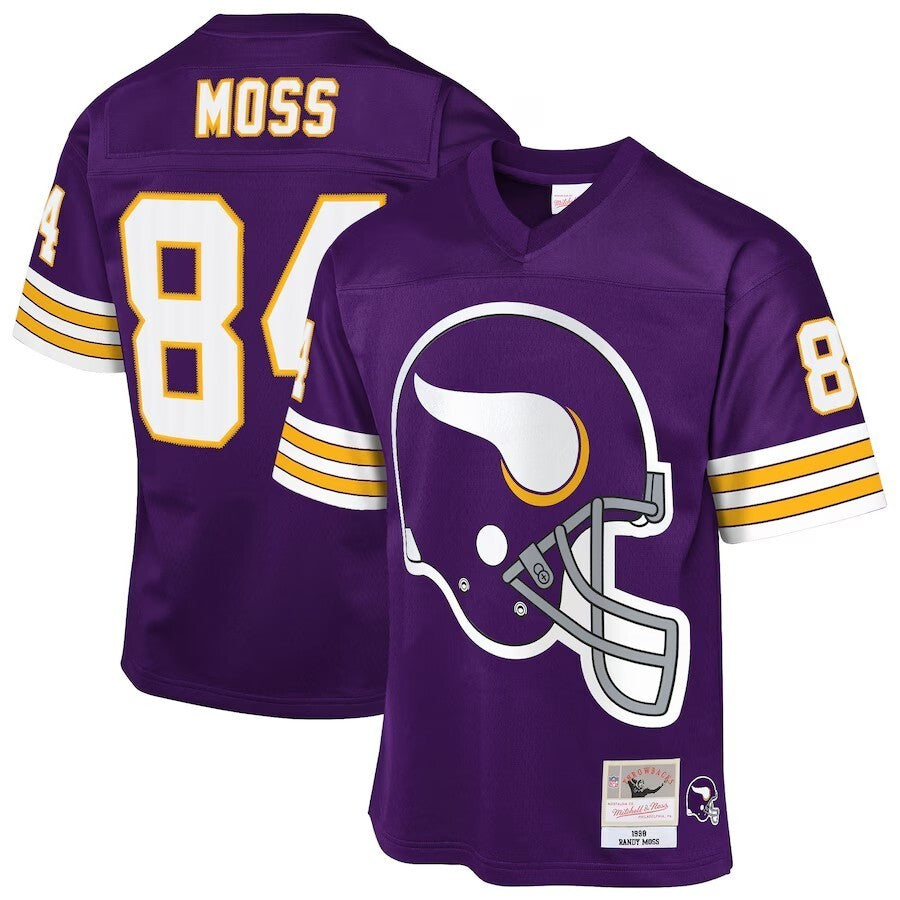 Minnesota Vikings #84 Randy Moss Mitchell & Ness 1998 Throwback Fashion Jersey - Purple