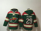 Minnesota Wild #29 Marc-Andre Fleury Green Lace-Up Pullover Hoodie