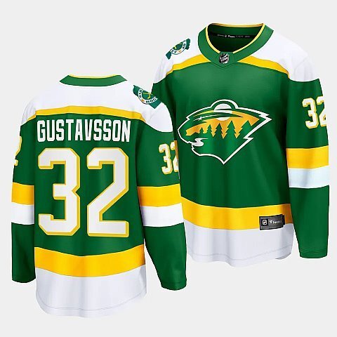 Minnesota Wild #32 Filip Gustavsson 2023-24 Alternate Green Breakaway Player Jersey