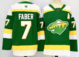 Minnesota Wild #7 Brock Faber Style 2