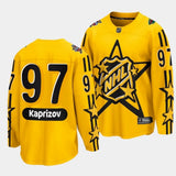 Minnesota Wild #97 Kirill Kaprizov 2024 NHL All-Star Game Yellow Jersey Style 2