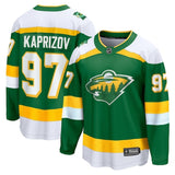 Minnesota Wild #97 Kirill Kaprizov Branded 202324 Alternate Premier Breakaway Player Jersey – Green