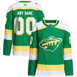 Minnesota Wild adidas 202324 Alternate Primegreen Authentic Custom Jersey – Green