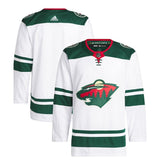 Minnesota Wild adidas Away Primegreen Authentic Pro Jersey – White
