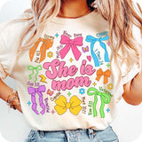 Mom Coquette Bow T-Shirt, She Is Mom T-Shirt, Bible Verses T-Shirt, Mom T-Shirt, Empowered Women T-Shirt, Christian, Jesus T-Shirt