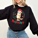 Mommy Blueys Christmas Sweatshirt, Family Matching Holiday Shirts, Dad and Mum Blueys Designs, Merry Blueys Sweatshirt, Christmas Gift,  Cute Blueys Holiday Sweatshirt