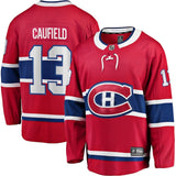 Montreal Canadiens #13 Cole Caufield Home Premier Breakaway Player Jersey - Red