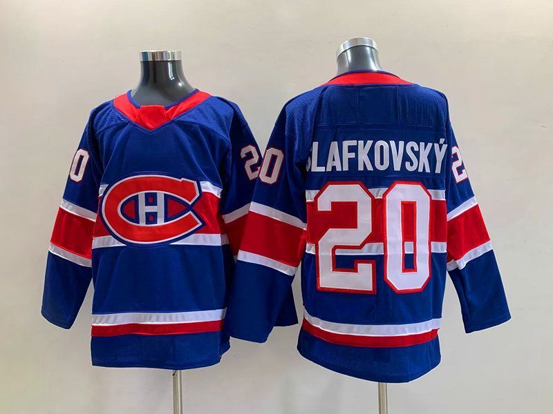 Montreal Canadiens #20 juraj slafkovsky reverse retro navy