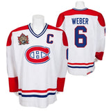 Montreal Canadiens #6 shea-weber-white-heritage-classic-vintage-men-jersey