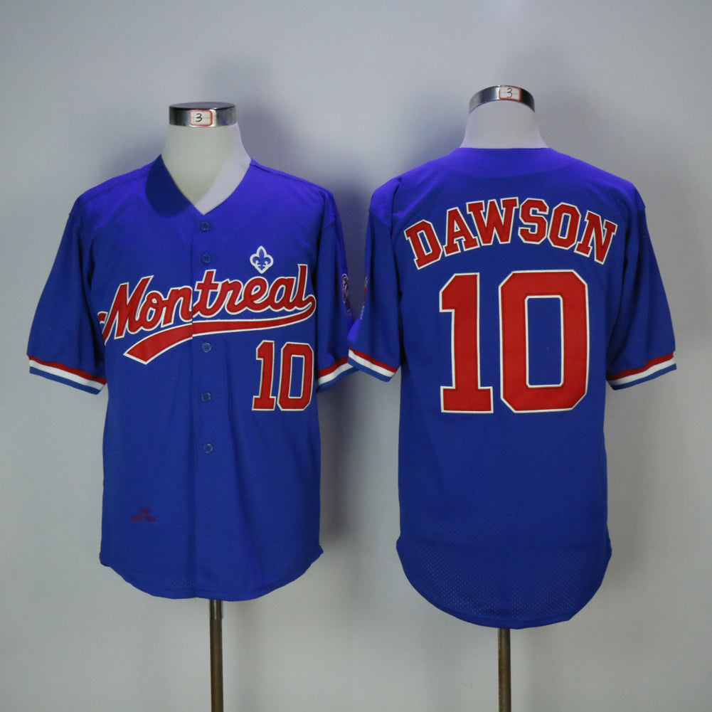 Montreal Expos #10 Andre Dawson Expos 10 Blue BP Edition Retro