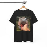 Moo Deng Baby Hippo T-Shirt, Moo Deng T-Shirt, Moo Deng Gift, Baby Hippo T-Shirt, Zoo Baby Hippo T-Shirt, Baby pygmy hippo T-Shirt, Gift For Her, Gift For Him Fabric Top Cotton