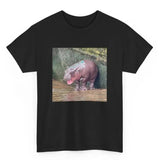 Moo Deng Unisex Heavy Cotton Tee, Baby Hippo Shirt, Cute Shirt, Moo Deng T-Shirt, Moo Deng Merch, T- shirt For Man for women Top Menswear