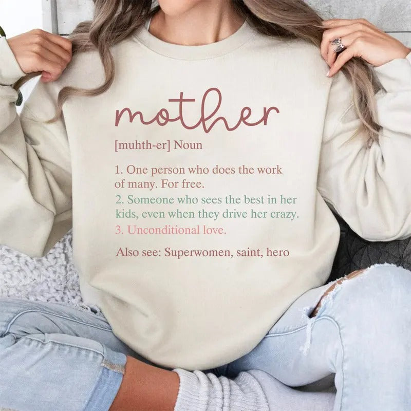 Mother Definition Sweatshirt, Mothers Day Shirt, Mama Sweater, Mom Sweatshirt, Superwoman Shirt, Blessed Mama Shirt, Gıft For her