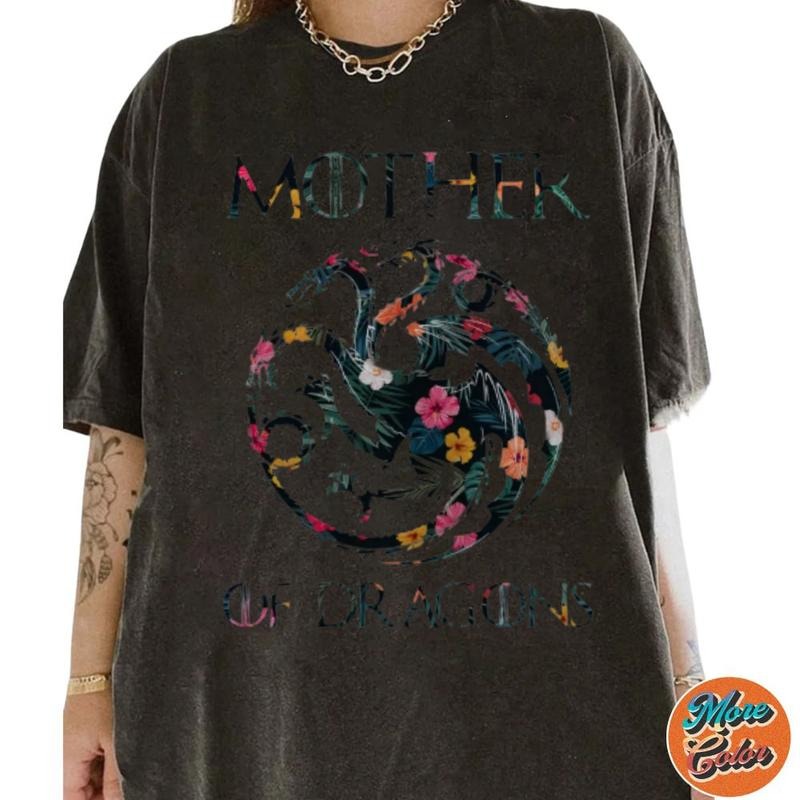 Mother Of Dragons Shirt, Mother's Day Shirts, Cotton Unisex T-shirt, Crew Neck, Size S- 3XL, Menswear Top, Womenswear Top Underwear Streetwear