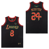NBA8-24 Black Front Legend Back MISS YOU