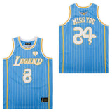 NBA8-24 Blue White Front Legend Back MISS YOU