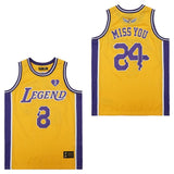 NBA8-24 Yellow Front Legend Back MISS YOU
