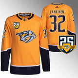 Nashville Predators #32 Kevin Lankinen 25th Anniversary Home Gold 2023-24 Jersey_conew1