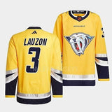 Nashville Predators #3 jeremy-lauzon-yellow-2022reverse-retro-2.0-authentic-primegreen-jersey_conew1