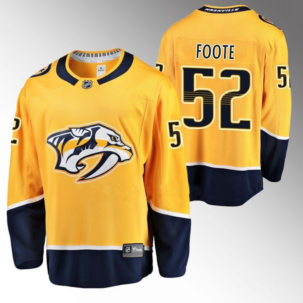 Nashville Predators #52 Cal Foote Gold Home Jersey_conew1