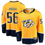 Nashville Predators #56 Erik Haula Home Breakaway Jersey - Gold