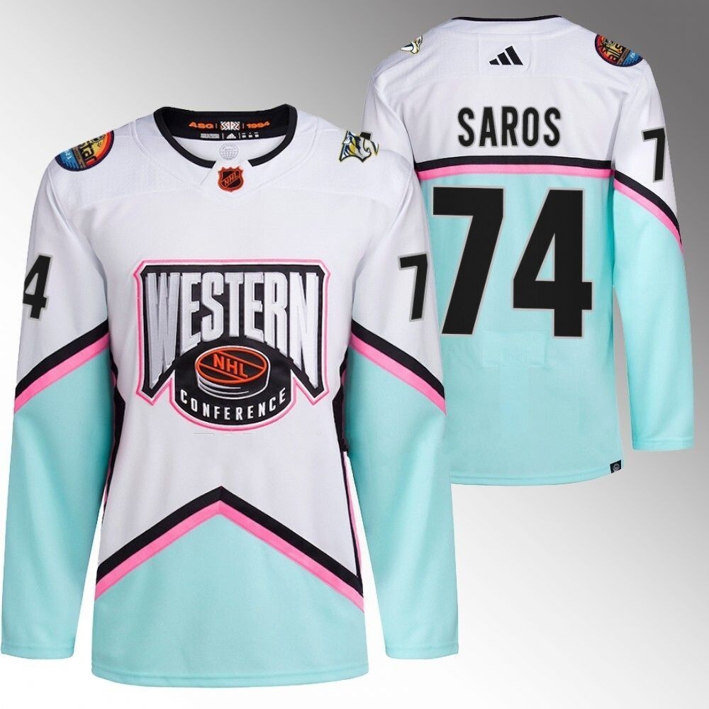 Nashville Predators #74 Juuse Saros White 2023 NHL All-Star Western Conference Authentic Jersey