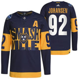 Nashville Predators #92 ryan-johansen-predators-navy-2022-stadium-series-primegreen-authentic-jersey