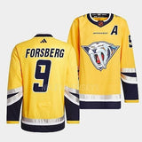 Nashville Predators #9 filip-forsberg-yellow-2022reverse-retro-2.0-authentic-primegreen-jersey_conew1