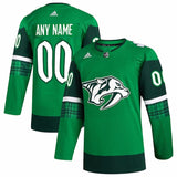 Nashville Predators adidas 2023 St. Patrick's Day Primegreen Authentic Custom Jersey - Kelly Green